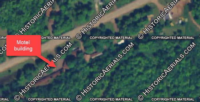 Rainbow Lodging (Rainbow Motel & Cabins) - 2005 Aerial (newer photo)